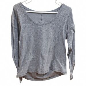 Elegant Gray Long Sleeve Women's Top